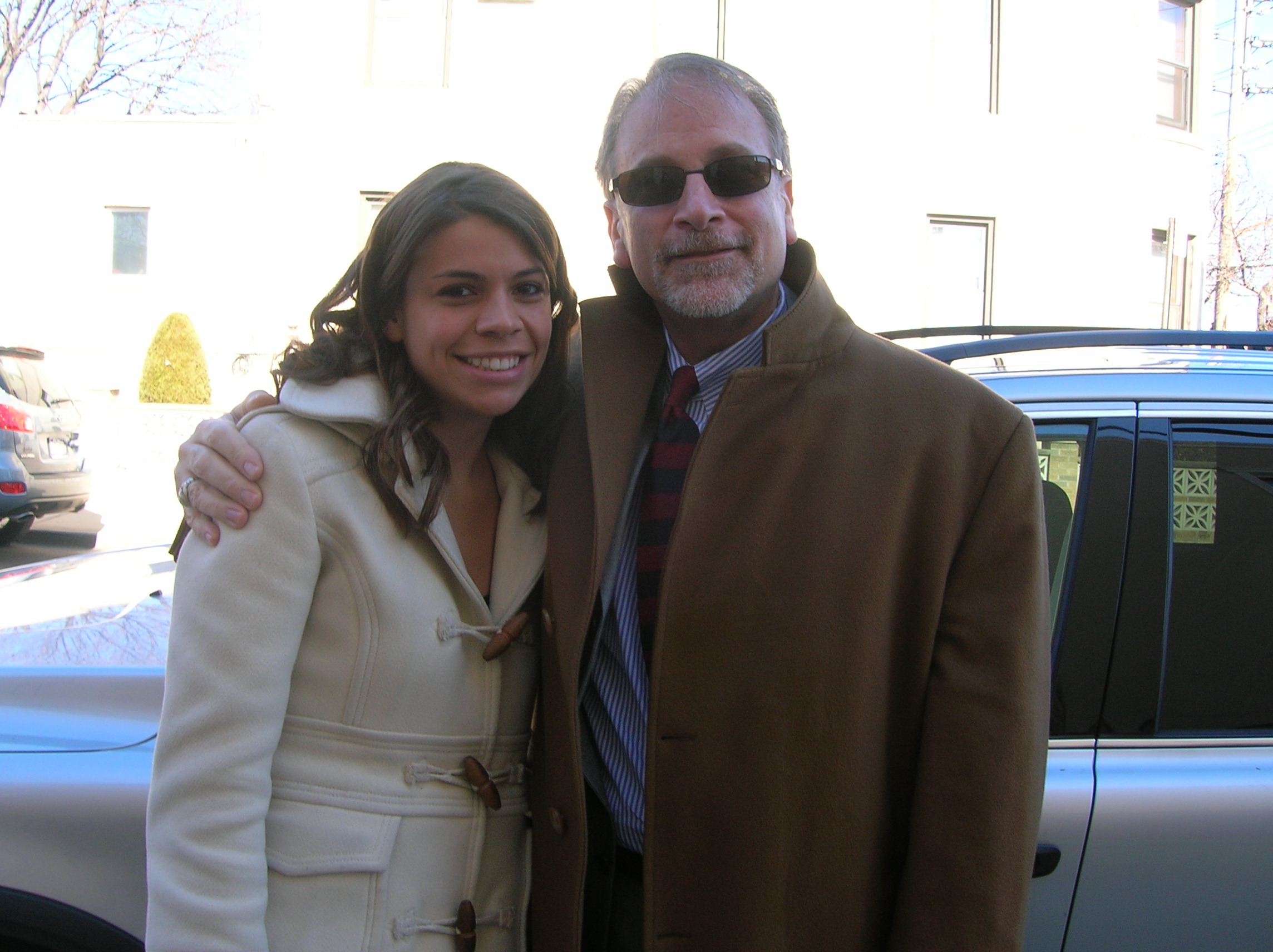 Jackie and my dad in Brooklyn, February 09